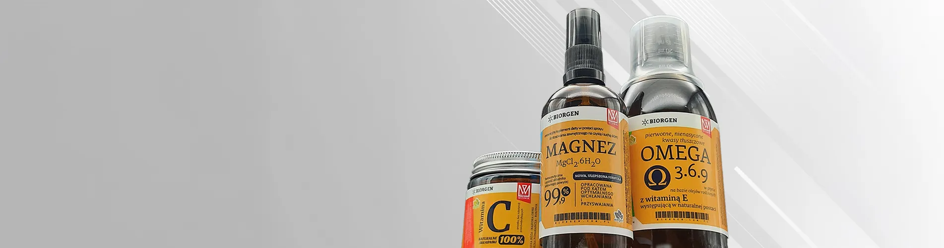 Suplementy diety BIORGEN: Witamina C, Magnez i Omega 3.6.9.